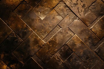 Poster - A close-up view of a tiled floor featuring a clock, suitable for use in interior design or architecture settings