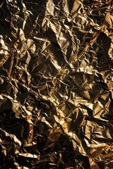 Poster - A close-up view of a sheet of aluminum foil with its smooth, reflective surface and slightly folded edges