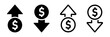 © Nkrumah - Dollar increase and decrease vector icons