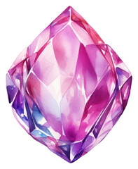 Canvas Print - PNG Gemstone amethyst crystal jewelry.