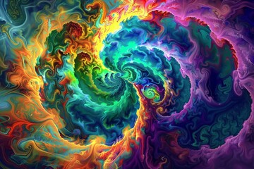 Wall Mural - a psychodelic vortex 