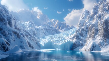 Wall Mural - lake and mountains