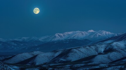 Mystical Snowy Mountains Bathed in Moonlight - Captured with Sony A7 III & 24-70mm f/2.8 G Master Lens using Golden Ratio Composition