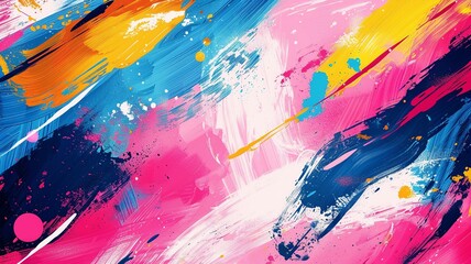 Experience a burst of creativity with this original abstract pop art paint brush pattern background