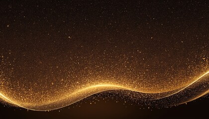 Poster - Shimmering Bronze Glitter Streak on Earthy Brown Canvas