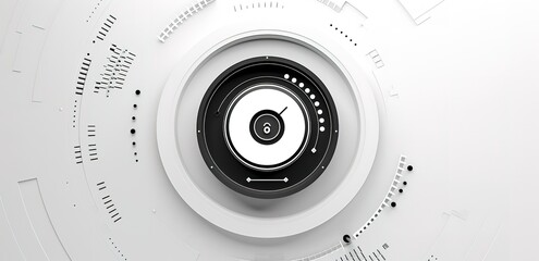 Wall Mural - circle shaped background with technology concept