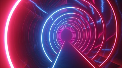 Wall Mural - Red Blue Tunnel Abstract Background