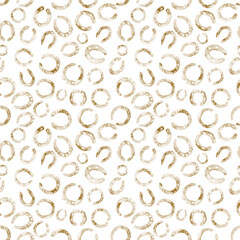 Chaotic horseshoe prints, seamless vector pattern