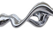© Ziyan - Metallic flow swirl wave or intertwined isolated on transparent background, Curvy metal shape, abstract motion liquid twisted.
