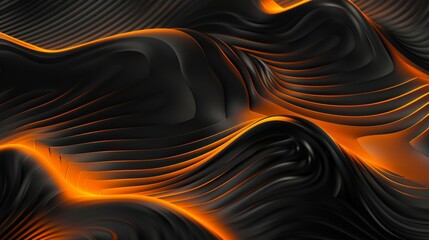 Poster - the design is simple with a dark-toned 3d modern wave, with a simple tech look