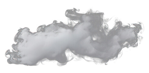 Canvas Print - PNG Gray black smoke cloud.