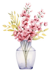 Canvas Print - PNG Flower vase art arrangement.