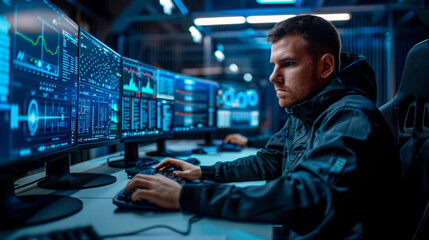 Poster - Military officer in space ship control room