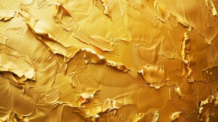 Poster - A gold background with a lot of texture and paint splatters