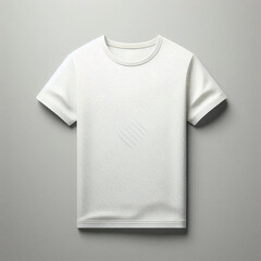 Wall Mural - Blank white t-shirt mockup on gray background
