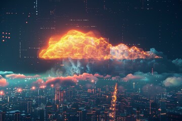 Poster - Technology and architecture illustrations.