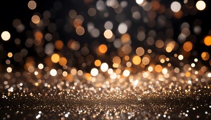 Wall Mural - Golden particles abstract bokeh background