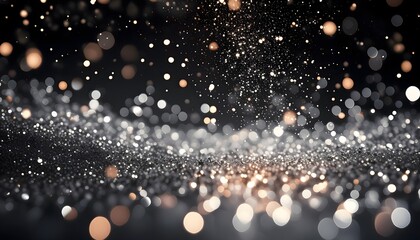 Wall Mural - White and golden particles abstract bokeh background