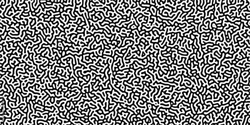 Turing reaction diffusion monochrome seamless pattern with chaotic ...