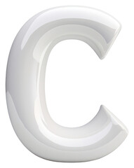 Wall Mural - PNG Letter C shape white text white background.