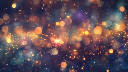 Poster - Festive holiday backdrop with sparkling lights enchanting bokeh View portfolio for more
