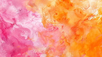 Orange and Pink watercolor texture 