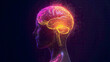 © ArtistryAxis - An artistic illustration of a human head with an illuminated brain representing deep learning machine learning and artificial intelligence