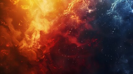 Wall Mural - abstract gamer background look war effect, vibrant color, blue; black and orange. gamer background