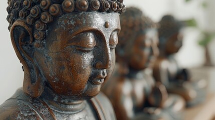 Closeup of a Buddha Statue.