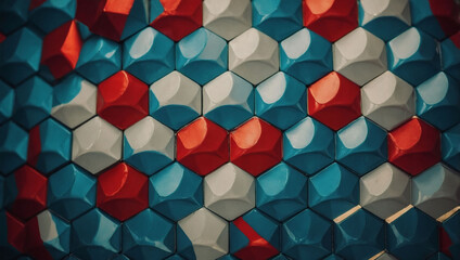 Wall Mural - Hexagon pattern, Abstract geometric background.