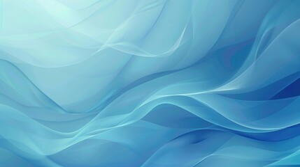 Poster - Abstract blue background with soft gradients and waves, perfect for text placement and modern design projects