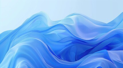 Poster - Abstract blue background with soft gradients and waves, perfect for text placement and modern design projects