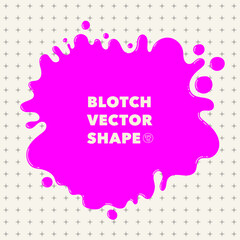 Poster - Vector abstract complex shape, fluid blotch spot image as template for background. Dynamical colored rounded backdrop with modern minimalistic pattern and copy space.