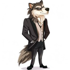 Wall Mural - Wolve formal wear fashion