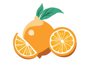 vector illustrations of lemons and leaves for banners, cards, flyers, social media wallpapers.