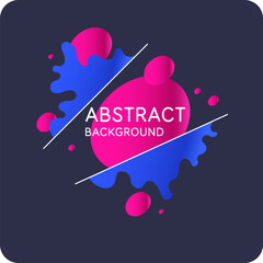 Poster - Bright attractive abstract background with graphic elements. A composition of shapes and color spots. A blank for creativity.
