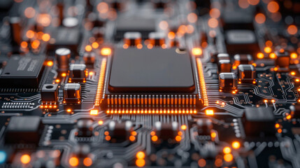 Poster - Central Microchip on Electronic Board