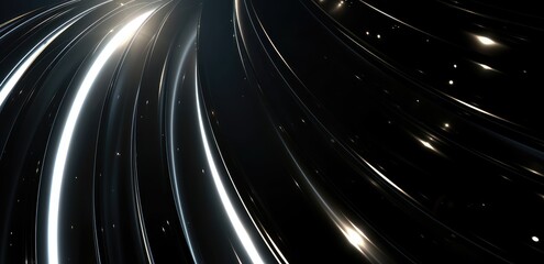 Poster - Shining Light Trails in Cosmic Blackness