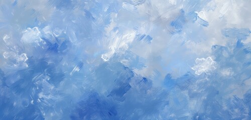 Sticker - Serene Blue Abstract Brushstrokes Texture