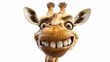 © Denys - Funny cartoon giraffe smiling showing big teeth