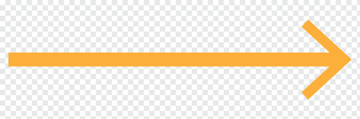 Wall Mural - Straight long thin right vector arrow icon. Long arrow vector, icon. Orange horizontal arrow. Vector illustration. Eps file 34.