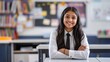 © gn8 - High School Education, Indian Student Smiling, Classroom Learning, Diverse Background