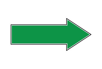 Wall Mural - Green arrow icon, arrow icon on white  background. arrow green pointer right symbol for direction, simple arrow pointing right for navigation. Vector illustration. Eps file 73.