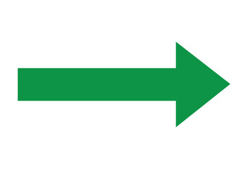 Wall Mural - Green arrow icon, arrow icon on white  background. arrow green pointer right symbol for direction, simple arrow pointing right for navigation. Vector illustration. Eps file 76.