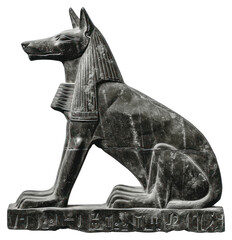 Sticker - PNG Bas-relief a ancient Egyptian dog sculpture texture mammal animal pet.