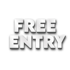 Wall Mural - 3D Free entry text poster