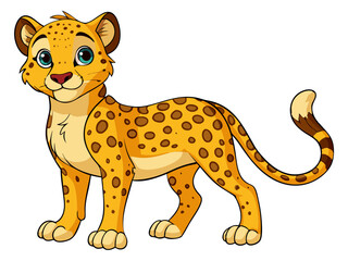 Poster - Cheetah vector illustration, cute animal vector illustration, Cheetah illustration vector, cute Cheetah cartoon illustration