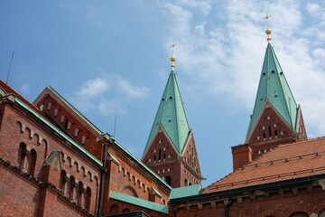 Roof of Franciscan church St Mary Mother of Mercy in Maribor