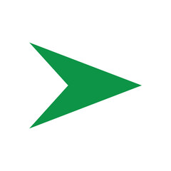 Wall Mural - Green arrow icon, arrow icon on white  background. arrow green pointer right symbol for direction, simple arrow pointing right for navigation. Vector illustration. Eps file 97.