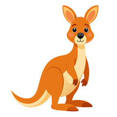 Wall Mural - Kangaroo vector illustration, cute animal vector illustration, Kangaroo illustration vector, cute Kangaroo cartoon illustration